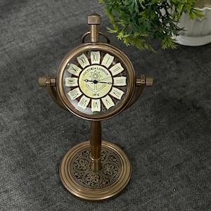 Clock Engraved Personalized Clock, Antique Desk Clock, Table Clock, Christmas Gift, Custom Gift for husband, boyfriend birthday, Retirement
