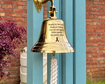 Personalized Brass Bell, Engraved Nautical Ship Bell, Custom Wall Hanging Bell, Maritime Boat Decor, Indoor Outdoor Bell, Unique School Gift