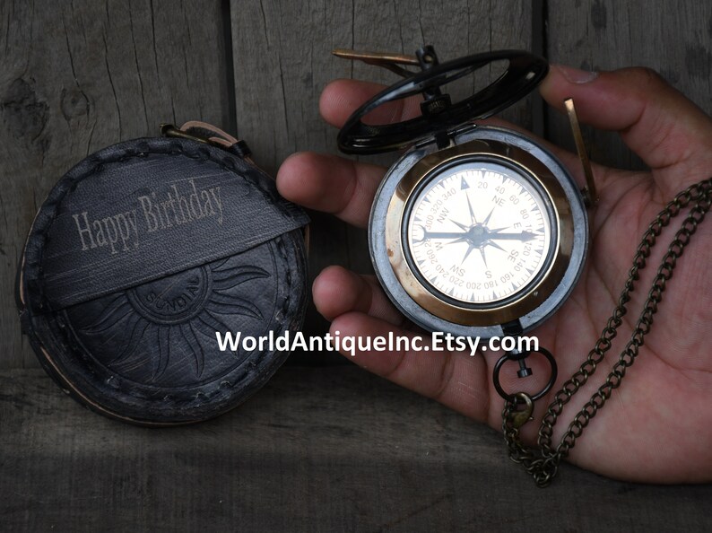 Father/'s day gift Engraved Compass Anniversary Gift Functional Working compass Personalized Compass Compass Custom Antique Compass