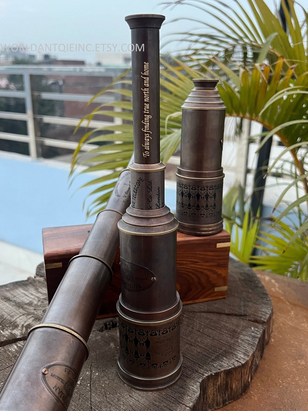 Personalized Working Telescope, Engraving Spyglass, Nautical Telescope