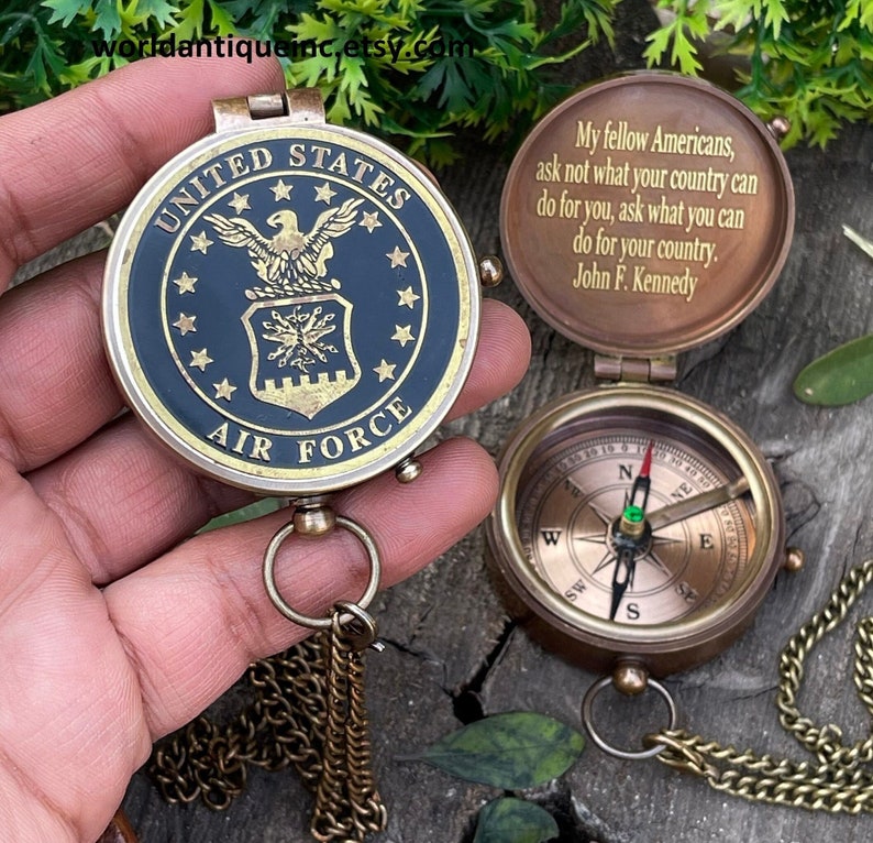Directional Lid Example Personalized Air Force Gift, United States Navy Gift Compass, Marine ...