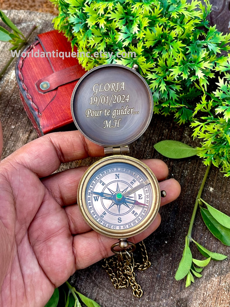 U.S Navy Gift, Engraved Navy Working Compass, United States Navy Retirement Gift, Personalized Antique Compass, Navy Class Graduation Gifts image 3