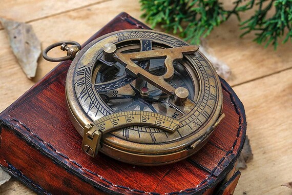 Personalized Compass, Engraved Working Sundial Compass, Christmas gifts, Anniversary Gift, Husband Gift, Valentines Day gifts, Couple Gift