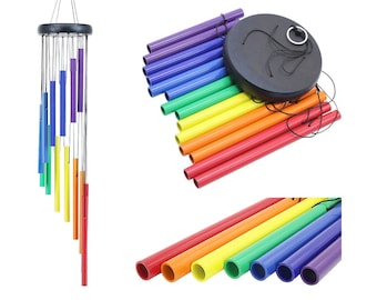 Rainbow Wind Chime: Personalized Memorial Gift, 36 Inch