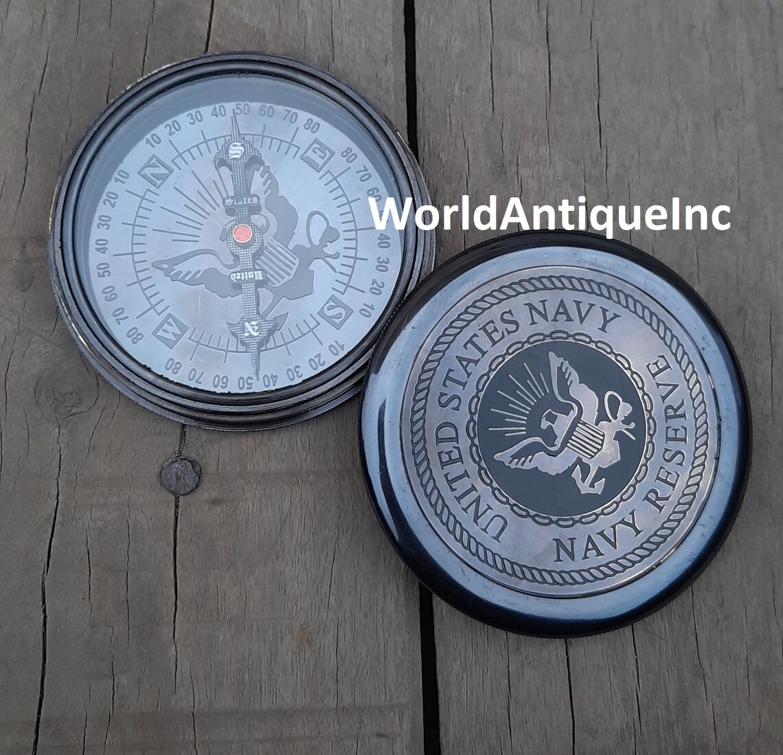 Navy Compass United States Navy Personalized Compass Antique Etsy