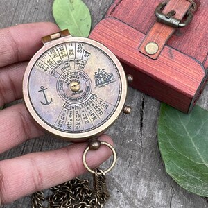 Personalized Gifts, Engraved Compass, Personalized compass WITH 100 Years Calendar, Antique compass, Vintage Compass, Nautical Custom Gifts image 6