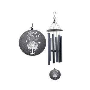 Personalized Memorial Wind Chime: Bronze Sympathy Gift