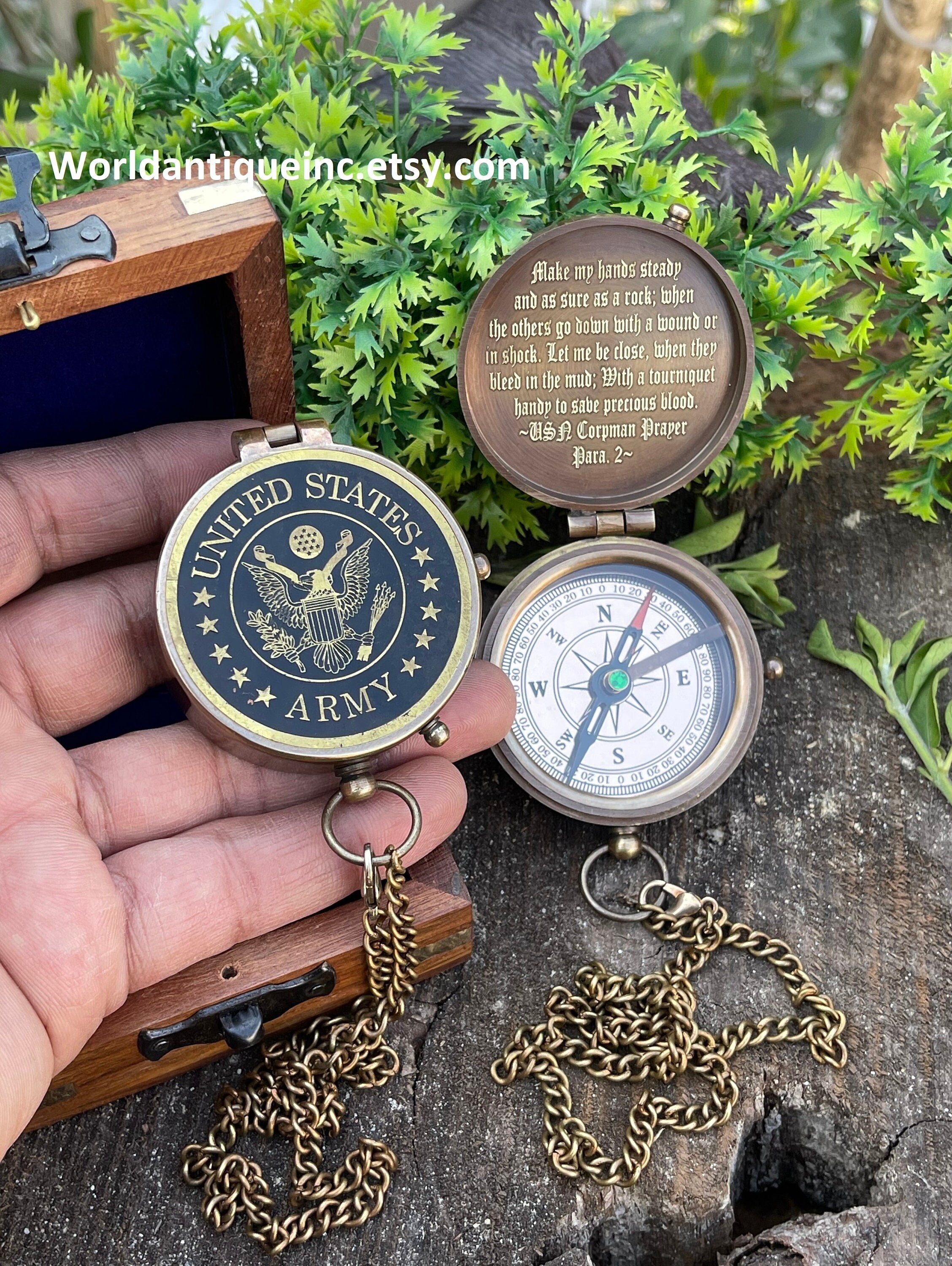 Army Gift, Personalised Engraved Army Compass, Army Retirement Gift, U.S Army Gift, United States Army gift, Personalised Retirement gifts