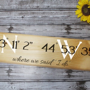 Handpainited Coordinates Sign; Coordinates sign; Personalized Sign; Personalized Coordinates sign; Anniversary Gift; Wedding Gift