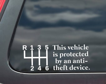 Anti Theft Sticker Manual Transmission Decal Anti Theft Device Decal Stick  Shift Decal Stick Sift Sticker - Etsy