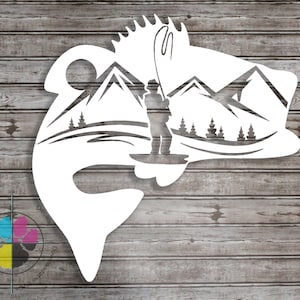 Fisherman Decal; Fishing Decal; Trout Decal; Nature Sticker; Love fishing bumper sticker; Fishing Vinyl Sticker