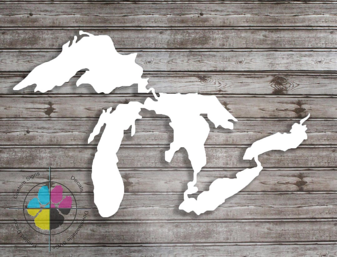 Lake Shape Sticker Lakes Vinyl Decal: Choose Your Lake, Car Sticker - Etsy