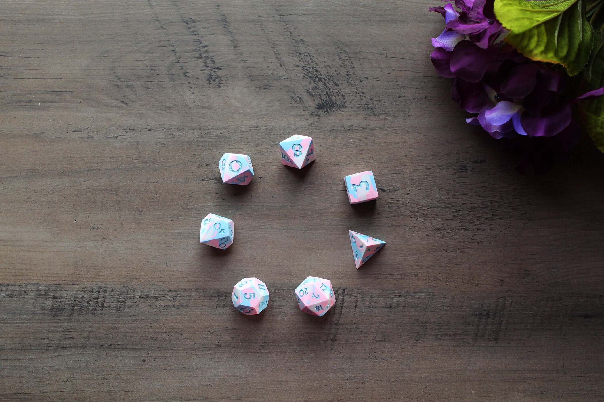Trans Pride Gaming Dice Trans Clay Dice Polymer Clay Dice Etsy