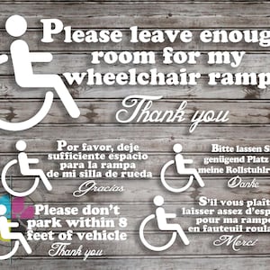 Wheelchair Ramp Sticker: Accessible Parking Decal - Multiple Colors & Sizes