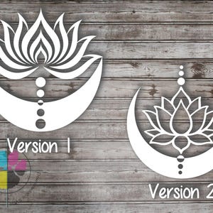 Lotus Moon Decal: Purity, Rebirth Bumper Sticker