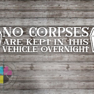 Sticker No Corpses: humoristische Halloween Goth-sticker