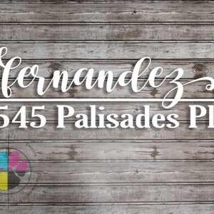Script Last Name Mailbox Decal: Personalized Address Sticker