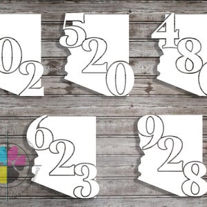 Arizona Area Code Decal: 480, 520, 602, 623, 928 - Home State Pride