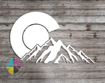 Nature Colorado C Logo Shaped Sticker Decal - Weatherproof - Co - Foto 2