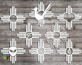 New Mexico Zia Decal; Zia Decal; New Mexico Symbol Sticker; Zia Bumper Sticker