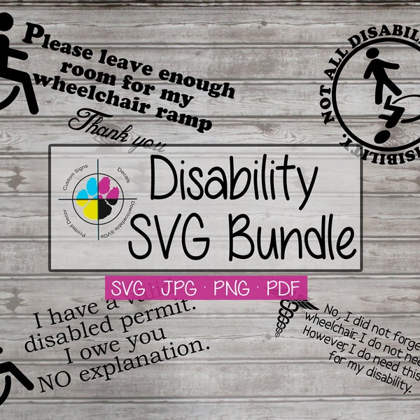 Disabilities SVG file; Handicap SVG; Disabled parking SVG; Disability graphic file; Cricut file