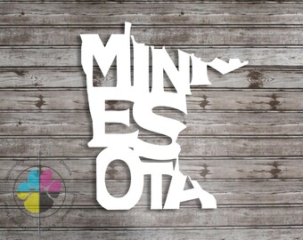 Adesivo a forma di Minnesota State: adesivo MN