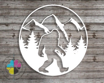 Big Foot Decal; Sasquatch Decal; Nature Bumper Sticker