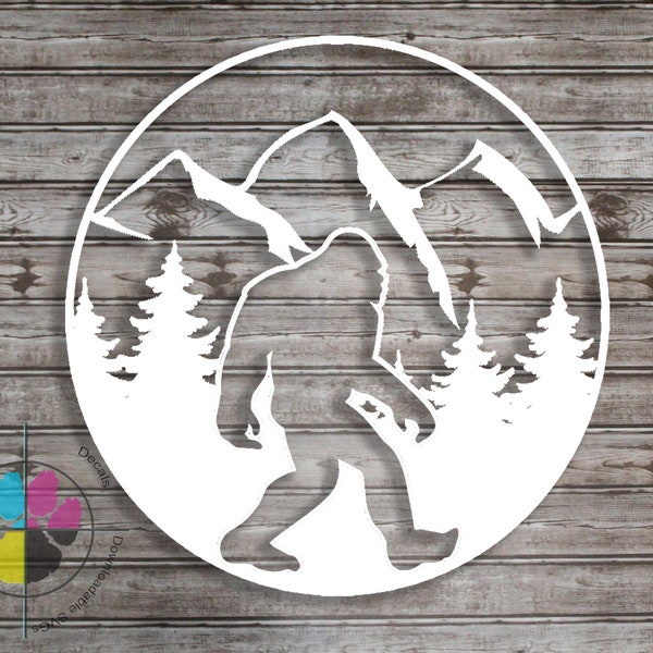 Großer Fuß-Aufkleber; Sasquatch Aufkleber; Natur-Autoaufkleber