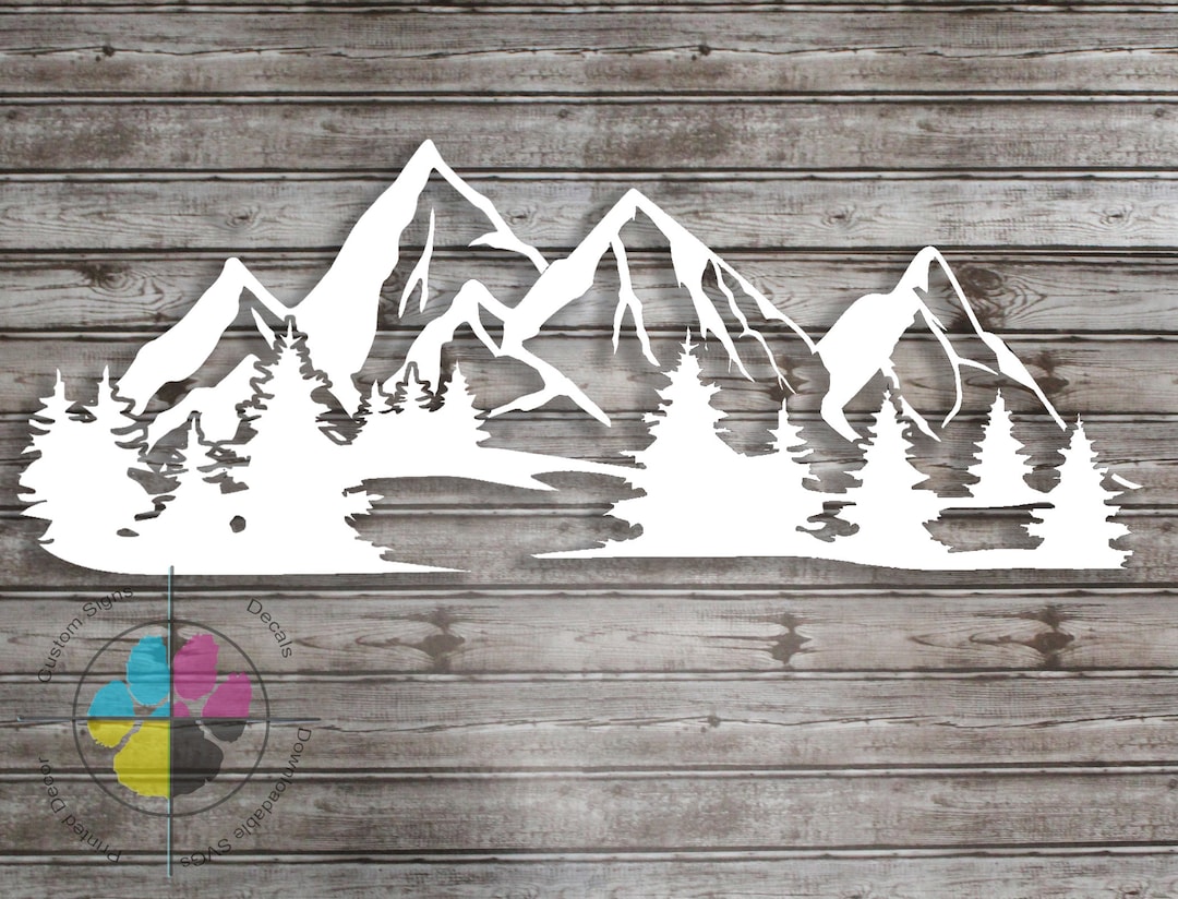 Mountain Decal Mountain Range Sticker Nature Car Bumper Sticker Great