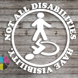 Invisible Disability Decal; Disabled Decal; Invisible Handicap Sticker; Handicap Decal