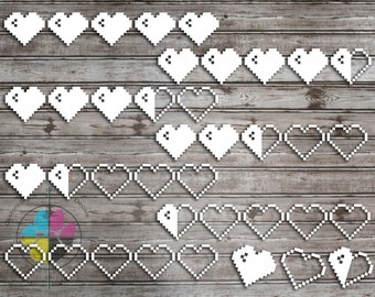 Pixel Heart Decal: Retro Gamer Sticker