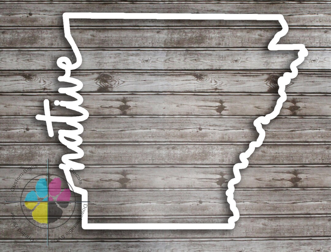 Arkansas Native Sticker Arkansas Native State Decal: Hog State Bumper Sticker - Etsy