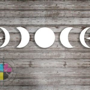 Moon Phase Decal Sticker: Car, Laptop, Bottle