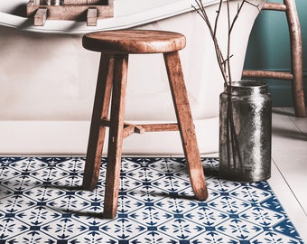 Terra Mare Vinyl PVC Matte, Retro Teppiche, Boho Bodendekor, Schlichtes Dekor, Vinyl Bodenmatte, Vinyl Teppich, Vinyl Matte, Vinyl Bodenfliesen #10E