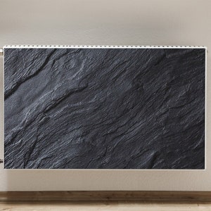 Black Stone Heating Cover For Radiator, Anthracite Decorative Cover For Radiator, Onyx Magnet Cover For Home, Rock Printed Magnet
