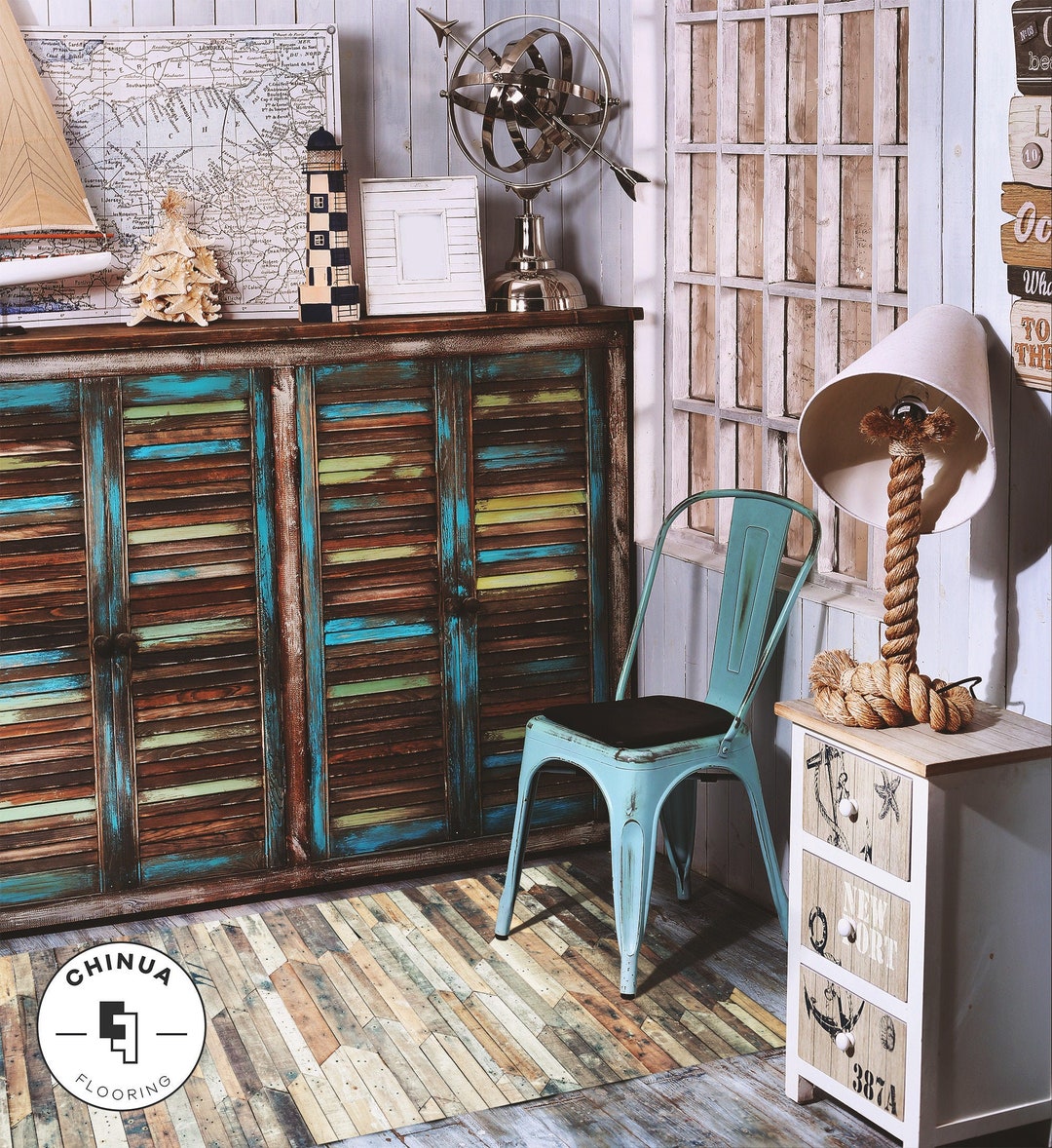 Rinkle Rugs Woody's Wrinkle Vinyl Floor Mat, Rug, Retro Vinyl, Vinyl Rug, Vinyl Mat ...