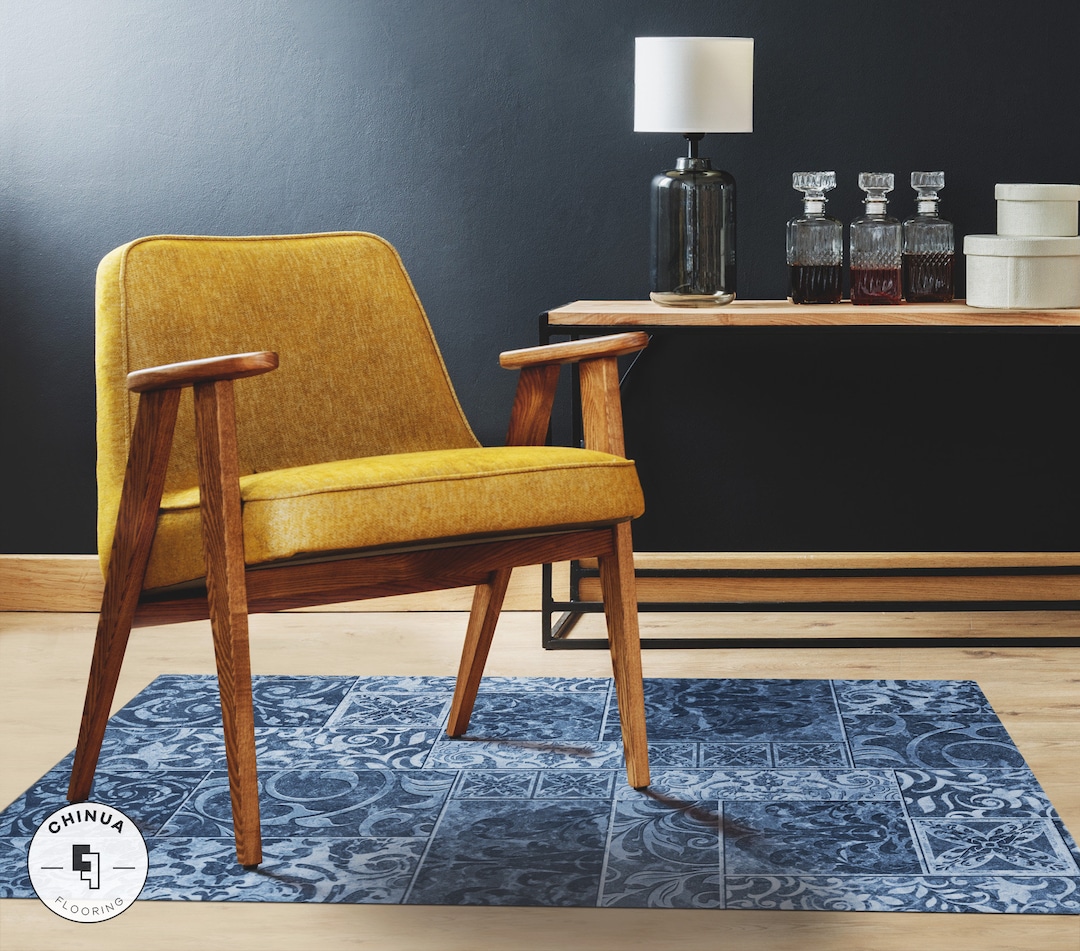 Dark Fauna Vinyl PVC Mat, Nursery Carpet, Retro Mat, Minimalistic ...