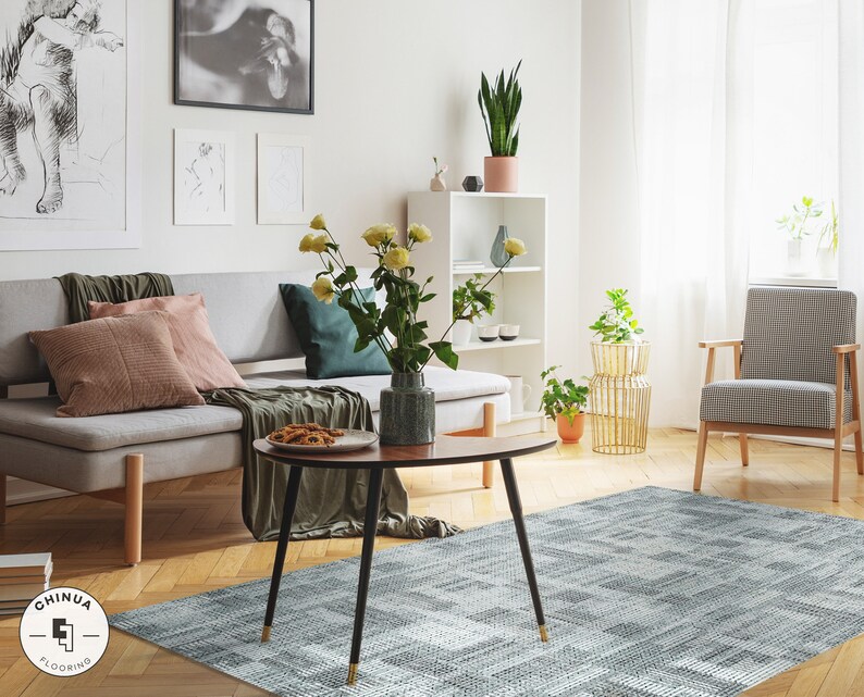 Weißes Geräusch Vinyl PVC Matte Linoleum Teppich moderne ...