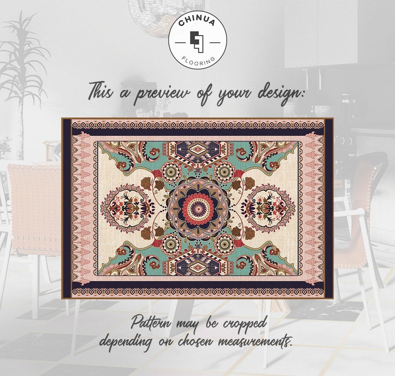 Bahar Beauty Vinyl PVC Mat Kitchen Mat Scandinavian Boho Etsy