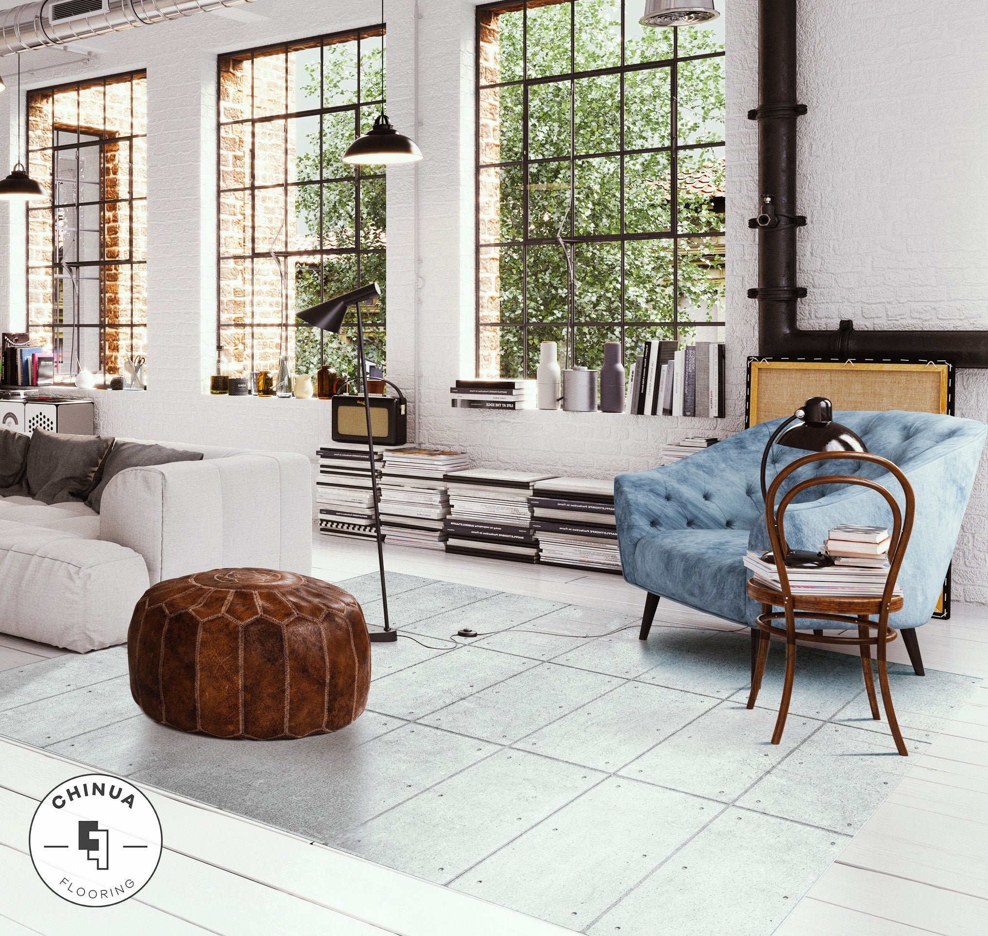 Bloques de cemento estación de PVC de vinilo alfombra de | Etsy