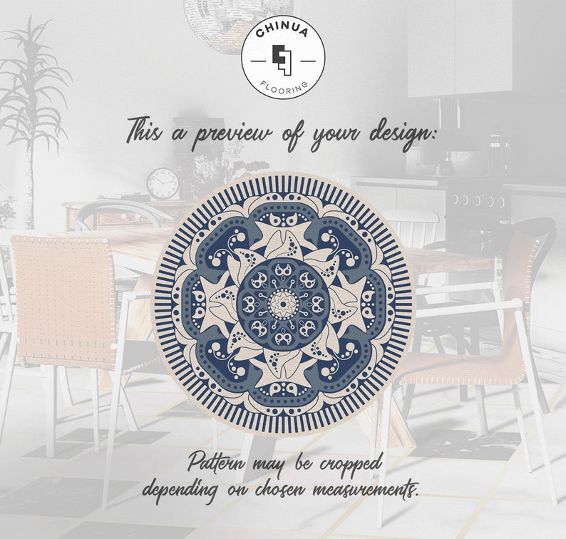 Rajesh Round Vinyl PVC Mat Nursery Rug Spanish Art Classic Etsy