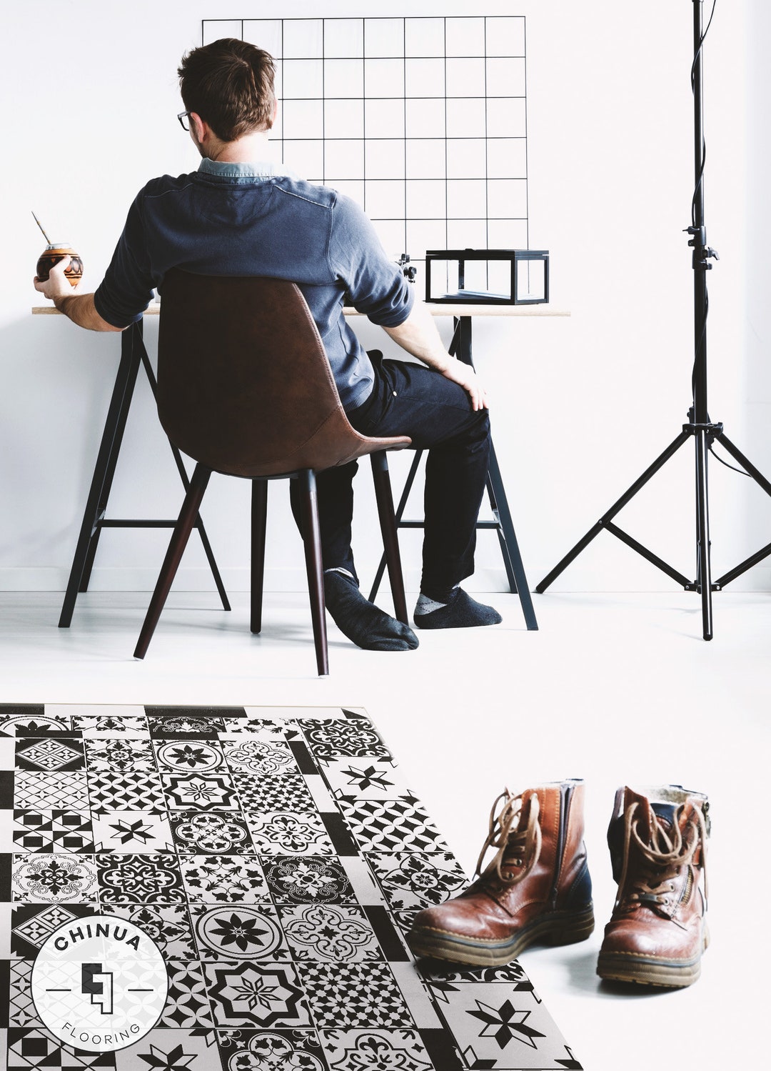 Espana Duel Vinyl PVC Mat, Retro Home Decor, Kitchen Vinyl Mat, Vinyl ...