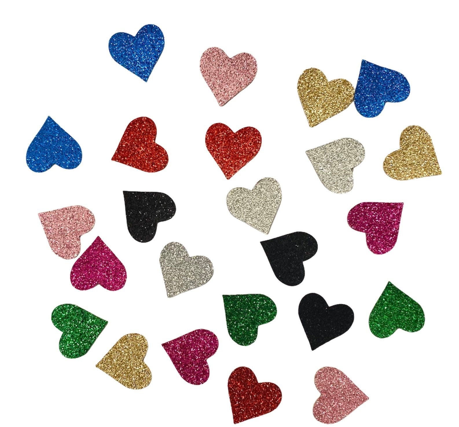 24 Glitter Hart Stickers Veelkleurige 3D Hart vormige Etsy