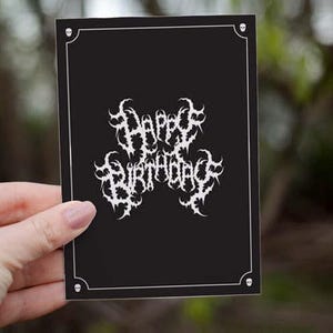 Carte postale Anniversaire - Black Metal Birthday