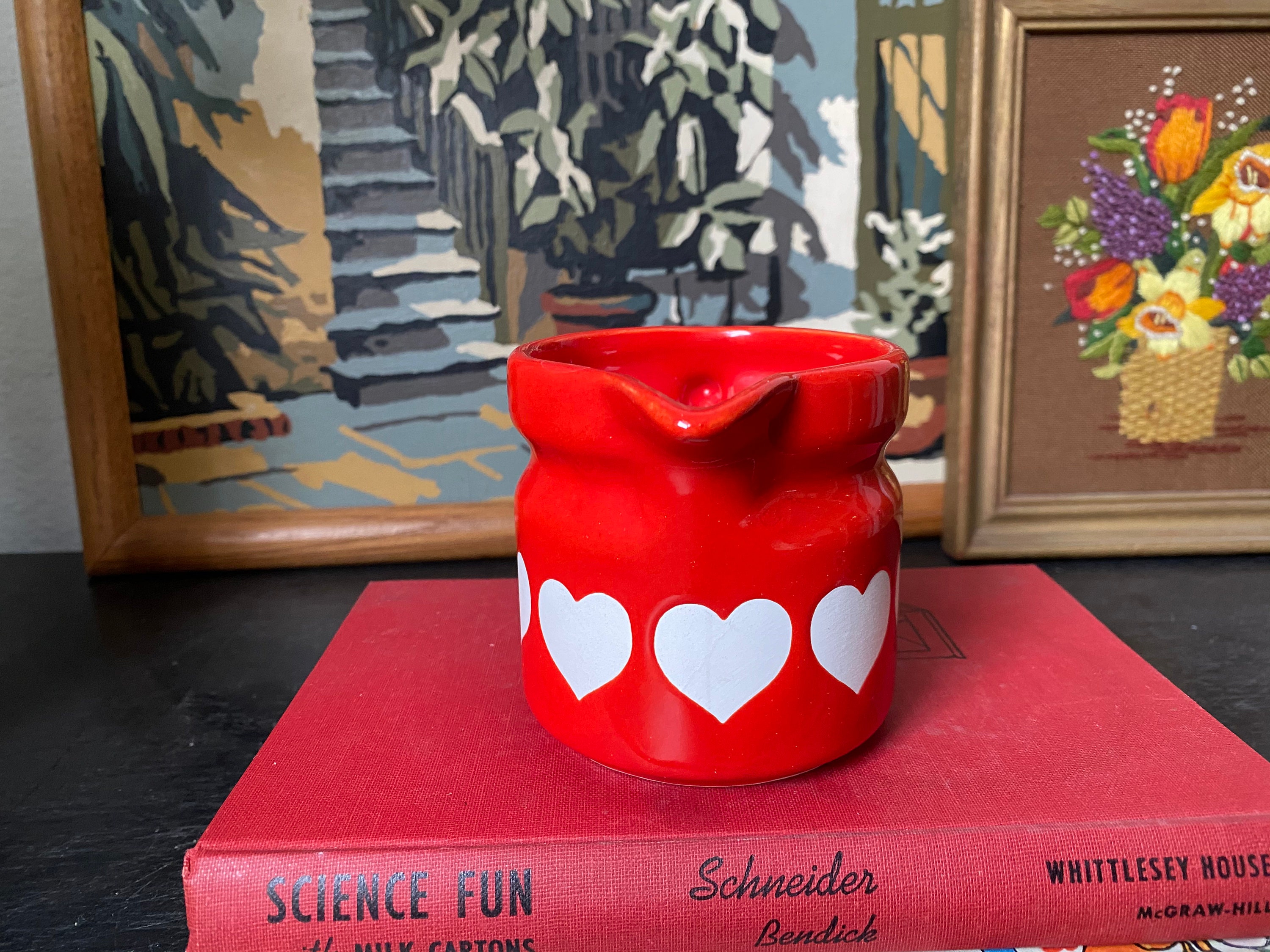 Vintage Relpo Hearts Pottery Pitcher Design 6914 Ceramic Etsy