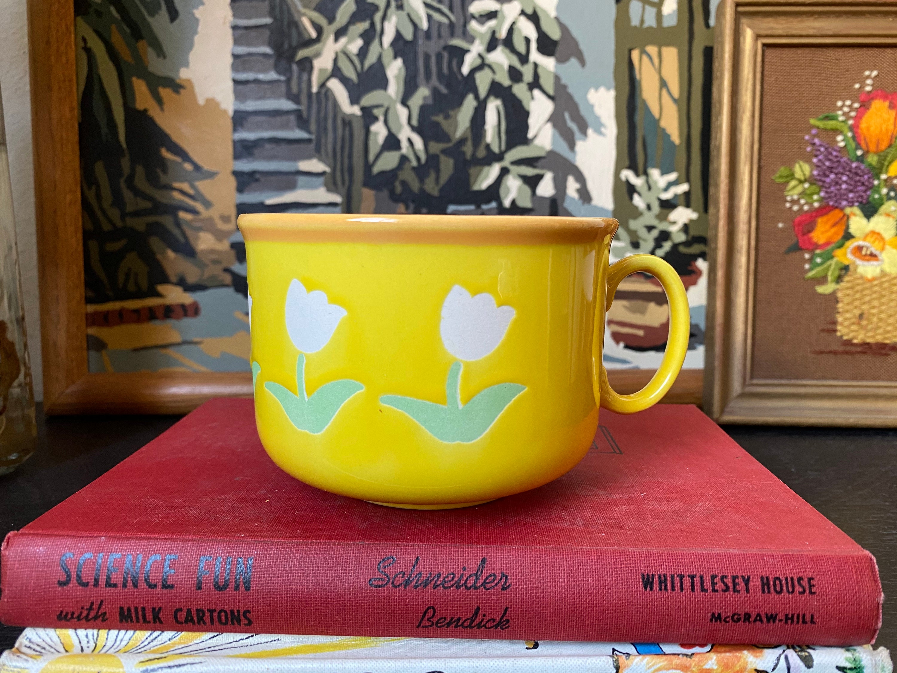 Vintage Floral Yellow Mug Made in England 60s 70s Coffee/Tea Etsy