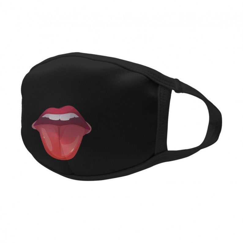 Lips and Tongue Face Mask Cool Design Reusable Washable Etsy