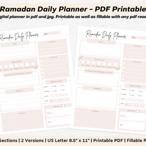 Ramadan Planner PDF Ramadan Daily Planner Printable | Etsy