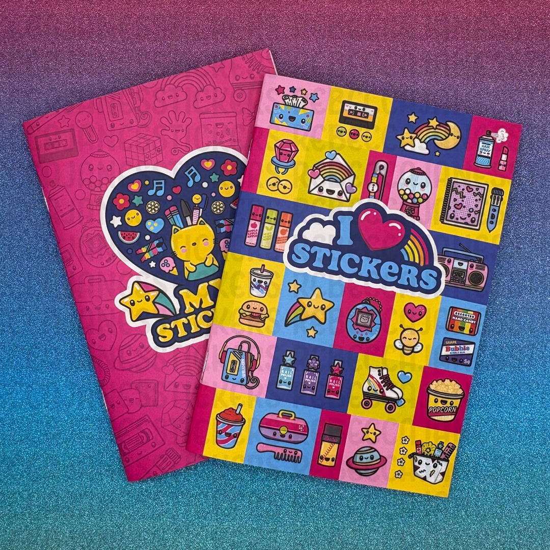 Cute Reusable Sticker Books - Etsy