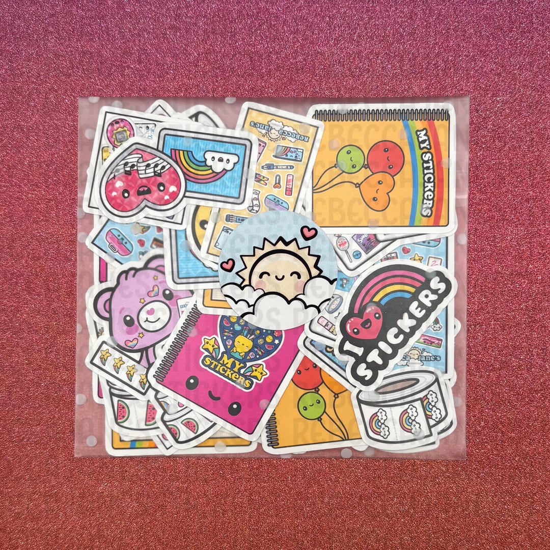 Grab Bag I Love Stickers - Etsy